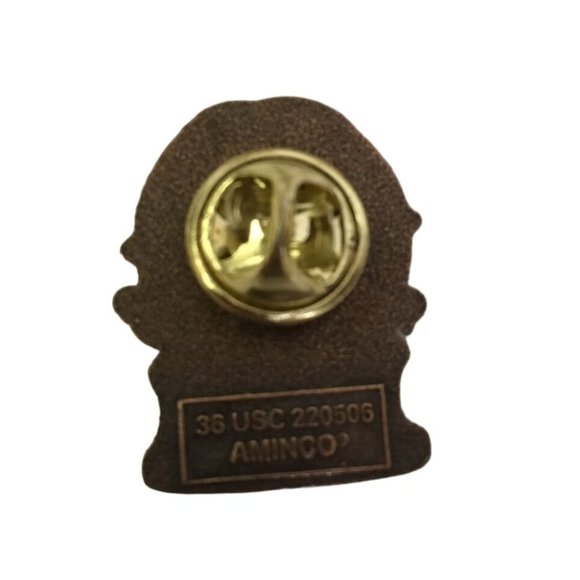 Vintage Bronze USA Olympics Pin Athletes Holding up the Globe - Picture 2 of 3